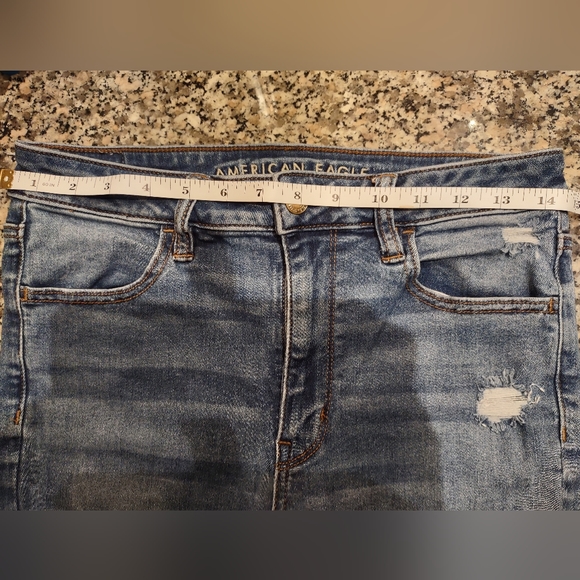 Women's American Eagle Outfitters Hi Rise Jegging Size 8 Skinny Blue Jeans - Picture 5 of 7